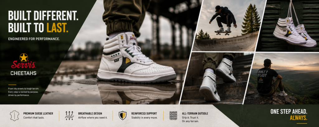 Premium Servis Cheetahs sneakers designed for everyday comfort and urban fashion