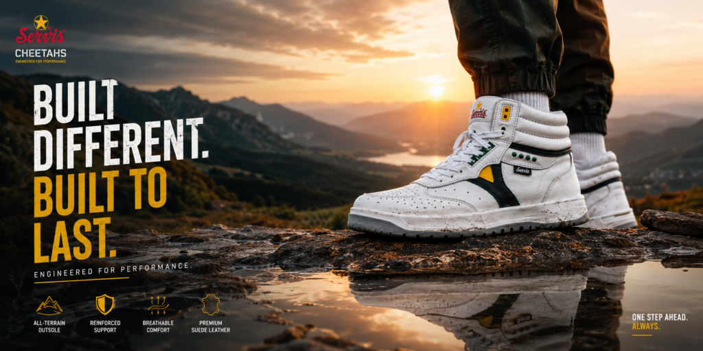 White Sneakers Servis Cheetah 28 