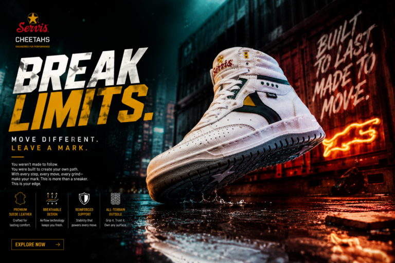 White Servis Cheetah High Top Sneakers
